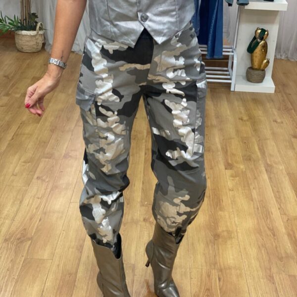 Pantalon Camuflaje Negro&Plata