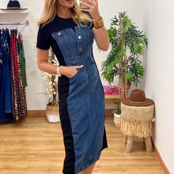 Vestido Midi Denim....AGOTADO