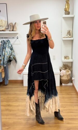 Vestido Flor Negra