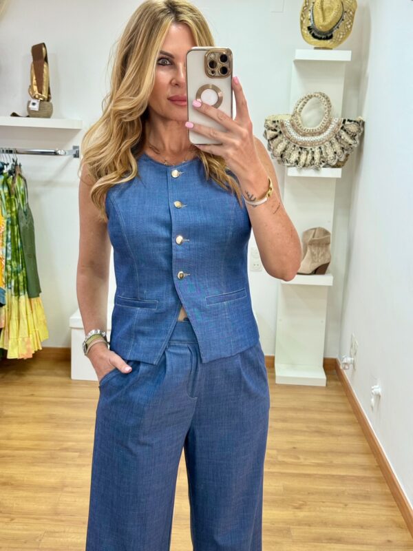 Chaleco Chloe Denim - Imagen 3